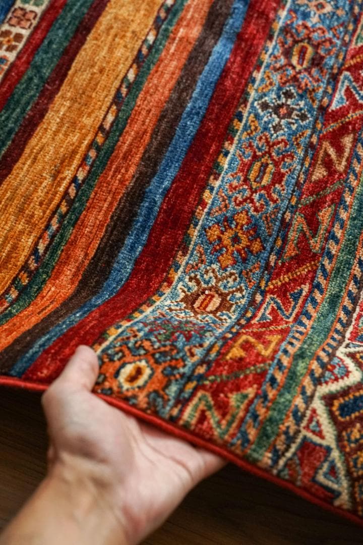 アフガニスタン ガズニーウール 手織り絨毯 ペルシャ