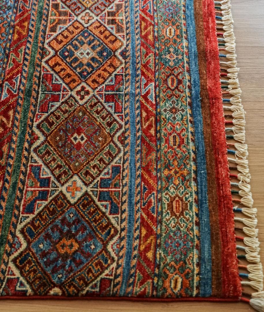 アフガニスタン ガズニーウール 手織り絨毯 ペルシャ