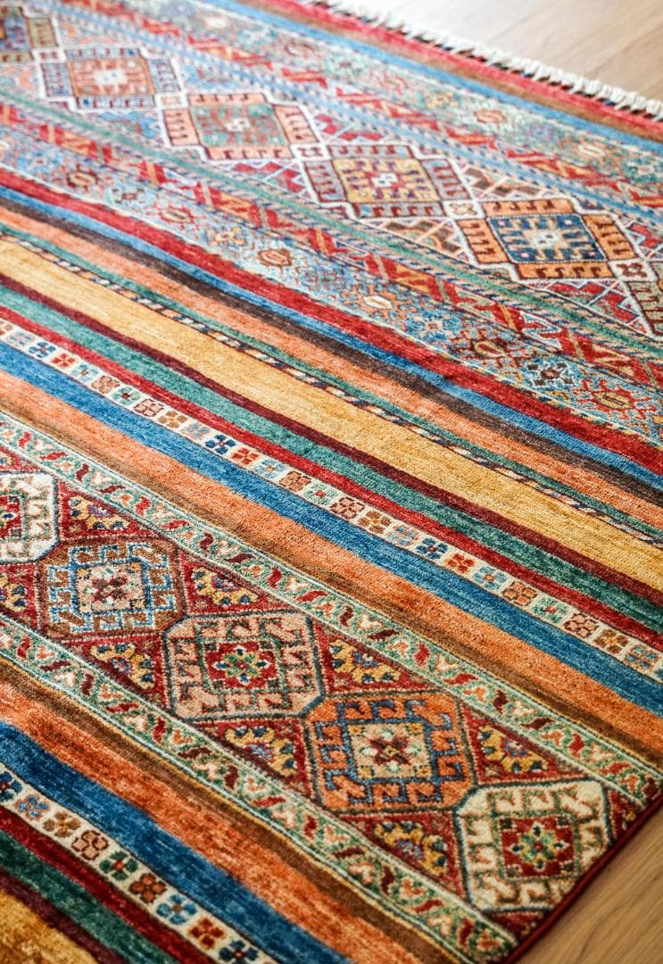 アフガニスタン ガズニーウール 手織り絨毯 ペルシャ