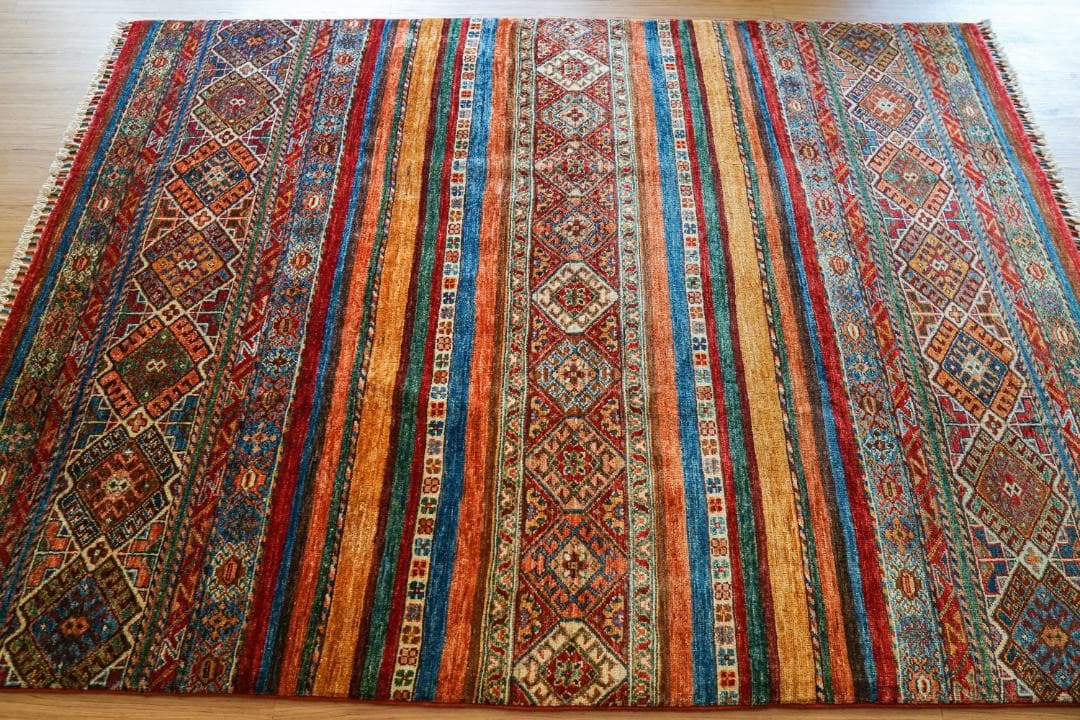 アフガニスタン ガズニーウール 手織り絨毯 ペルシャ