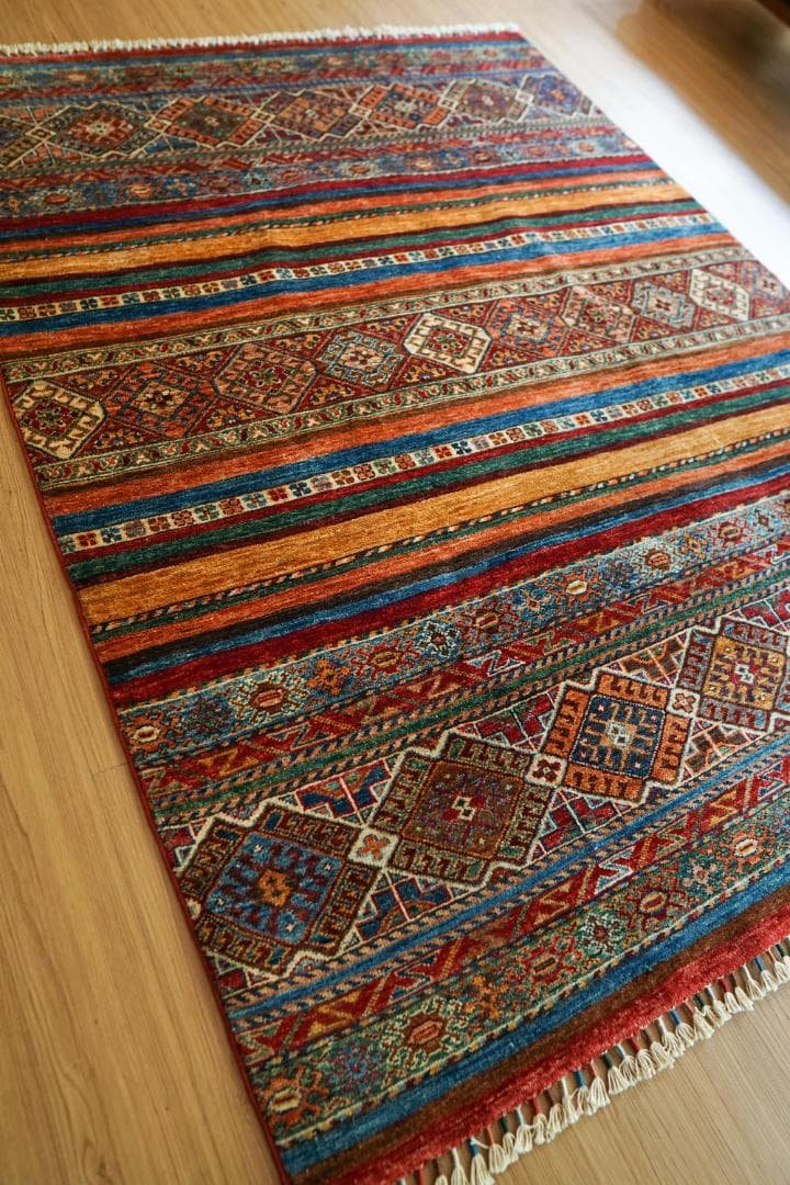 アフガニスタン ガズニーウール 手織り絨毯 ペルシャ