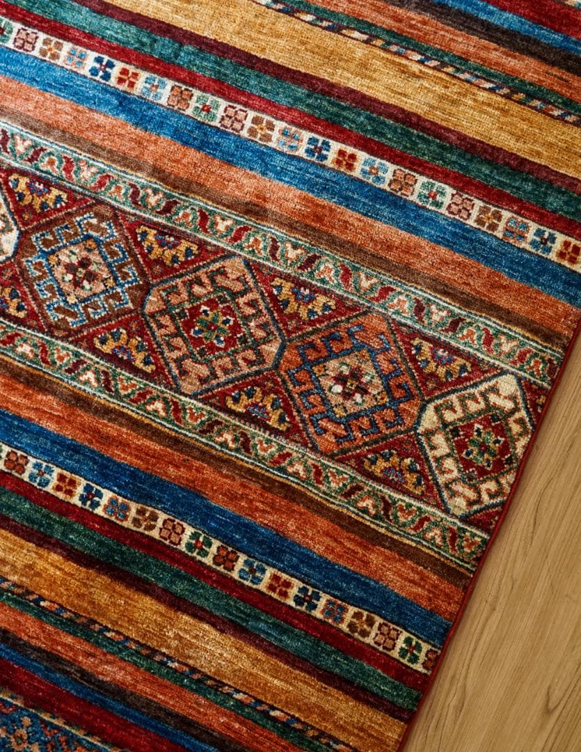 アフガニスタン ガズニーウール 手織り絨毯 ペルシャ