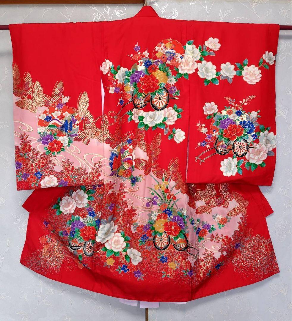 RK384アンティーク子供着物長襦袢付き着丈97センチ裄丈45センチ3歳用綺麗