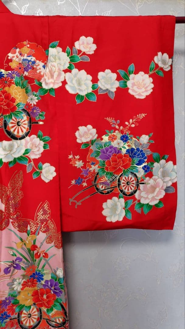 RK384アンティーク子供着物長襦袢付き着丈97センチ裄丈45センチ3歳用綺麗