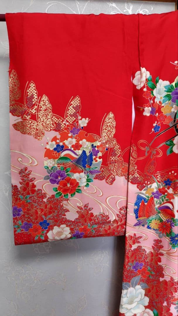 RK384アンティーク子供着物長襦袢付き着丈97センチ裄丈45センチ3歳用綺麗