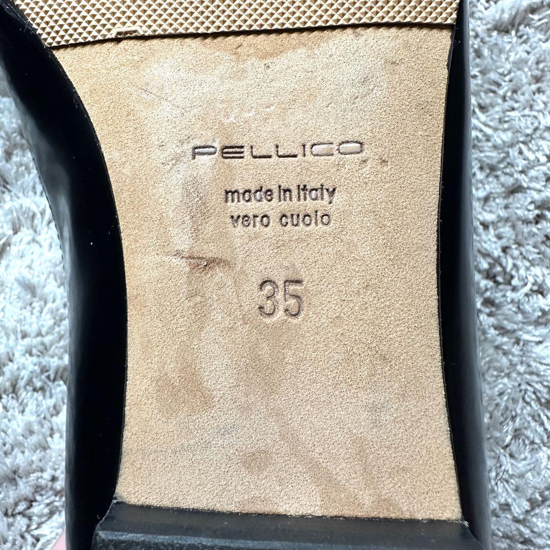 超美品⭐︎ PELLICO アネッリ 35 黒 ポインテッドトゥ レザーパンプス