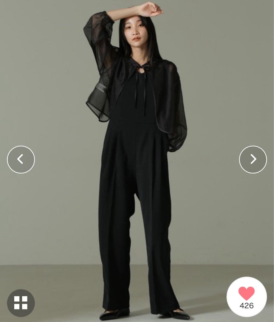 NANO universe オーガンジーボレロ＆オールインワンセットパンツ