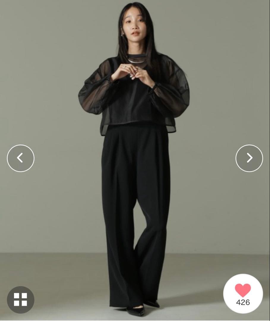 NANO universe オーガンジーボレロ＆オールインワンセットパンツ