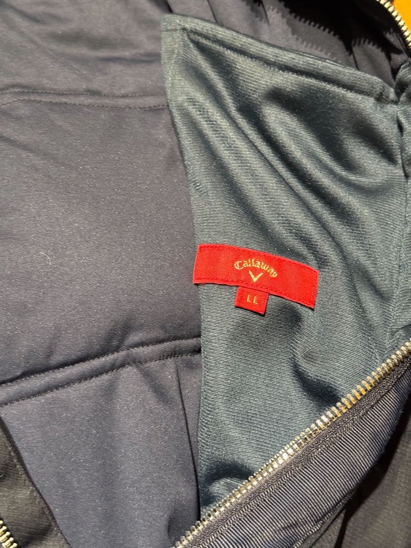 【極美品】キャロウェイ レッドレーベル 2WAY中綿ジャケット 黒　袖着脱可