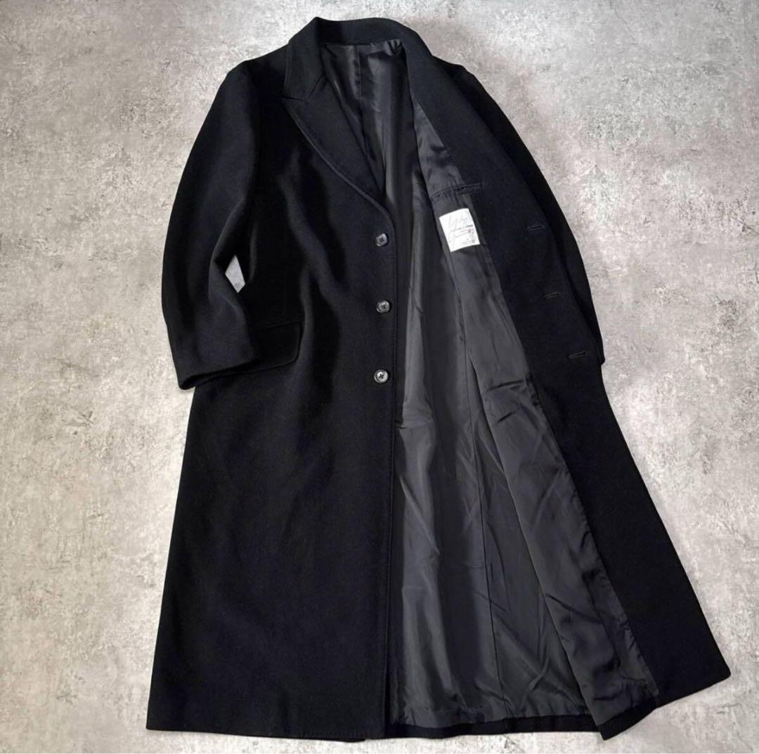希少 ヨウジヤマモト コスチュームドオム カシミヤ混 チェスターコート 3 黒