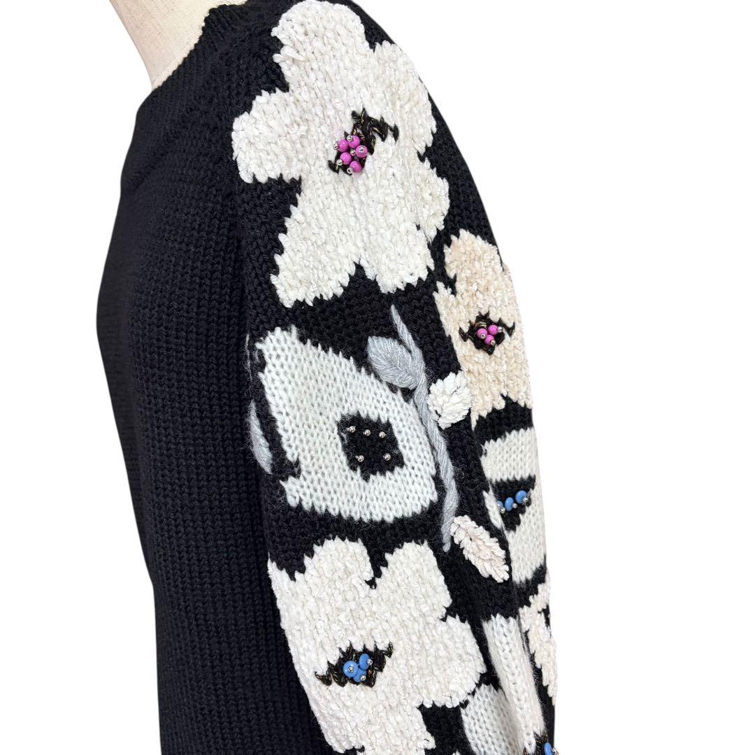 BEARDSLEY ビアズリー 袖ジャガードニット