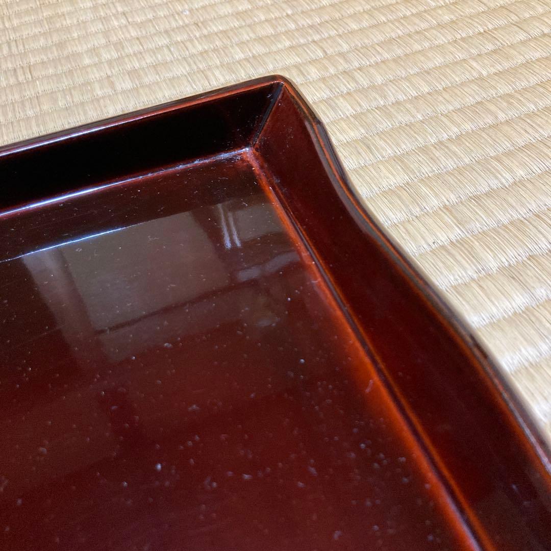 茶道具　長手盆　木製　漆塗　未使用　wooden lacquered tray
