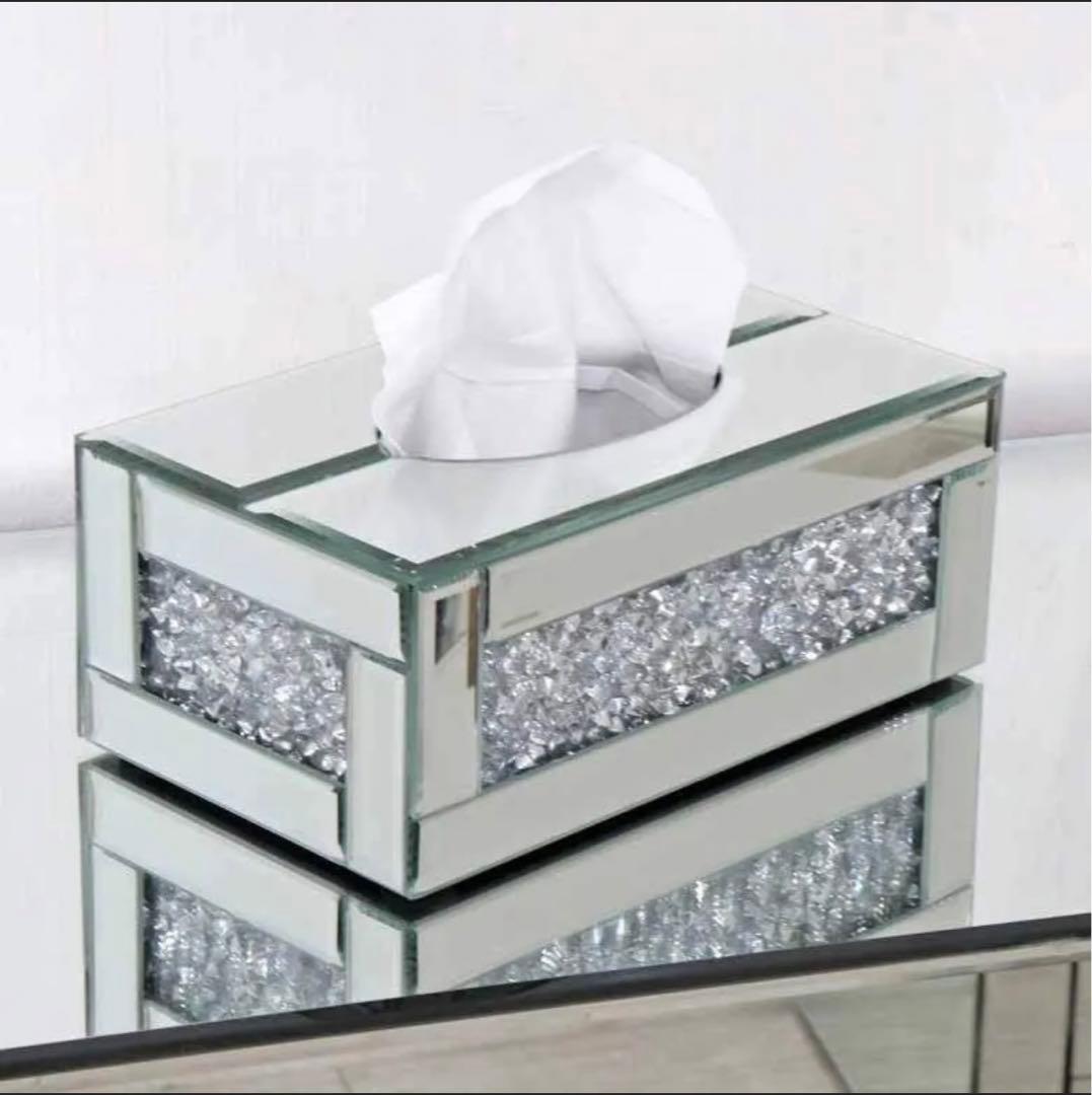 ❤️ミラー&人口ダイヤモンドティシュケース