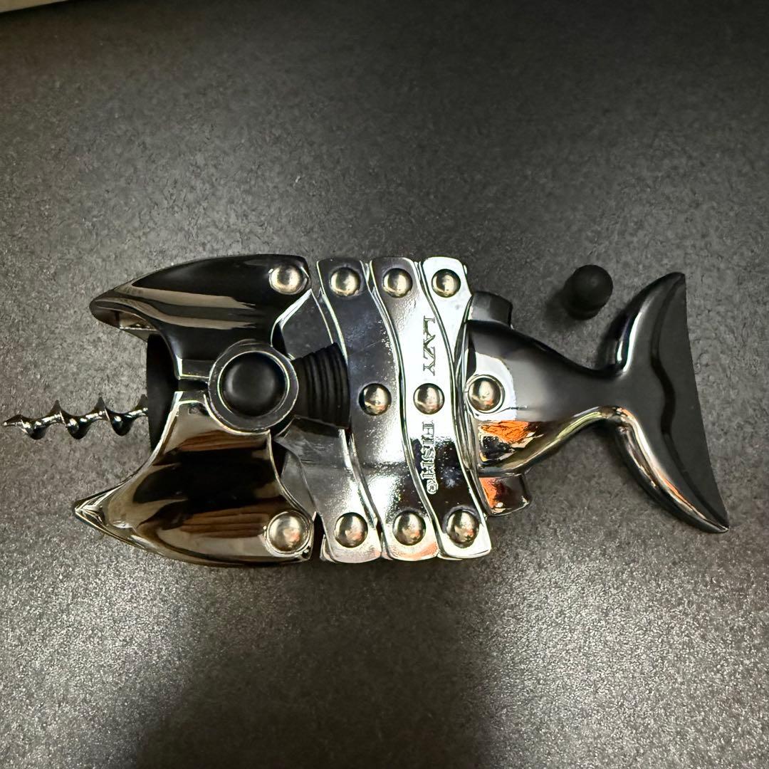 英国製 バッカナル THE LAZYFISH フィッシュ型 コルク抜き 箱付