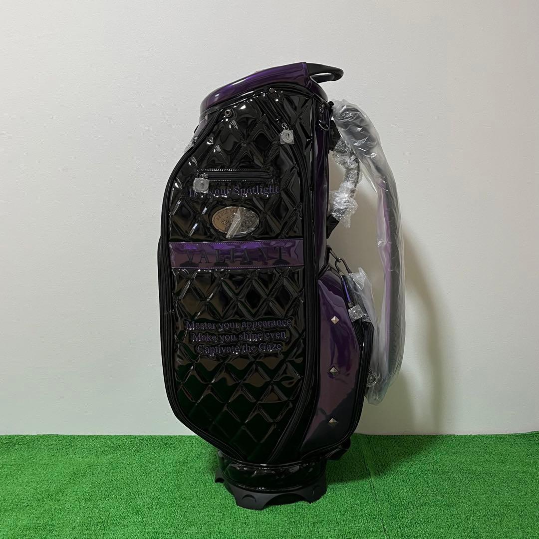 VALIANT エナメルキャディバッグ ブラック＆パープル シリアルナンバー入り