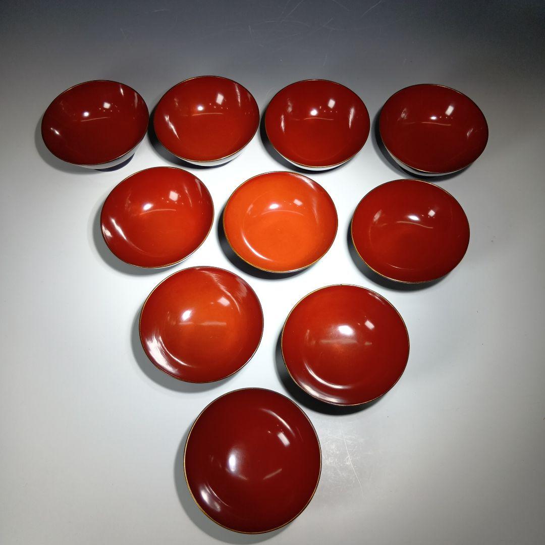 値下げ時代物　蒔絵吸物椀10客