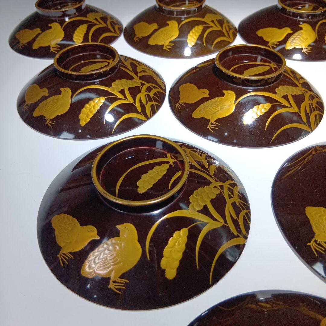 値下げ時代物　蒔絵吸物椀10客