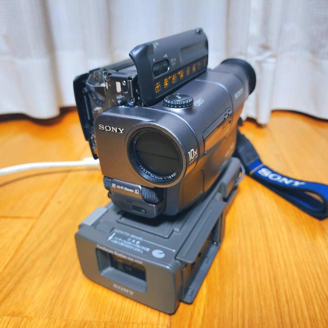 【動作確認済】SONY Hi8 高画質 ビデオカメラ ステーション セット