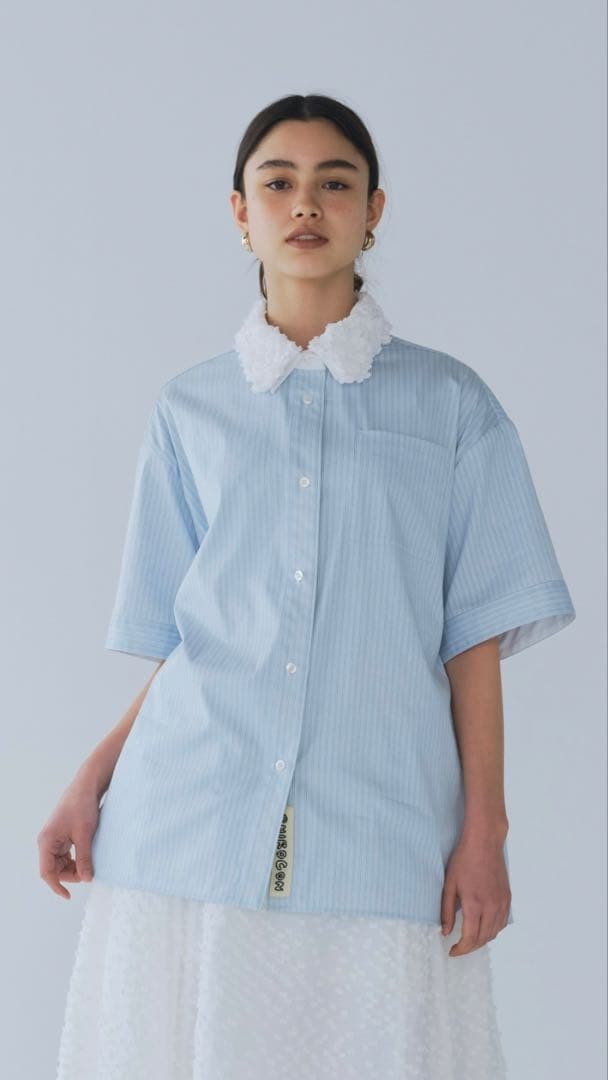 【美品】shirocon curlyオーバーシャツ　38サイズ　yori