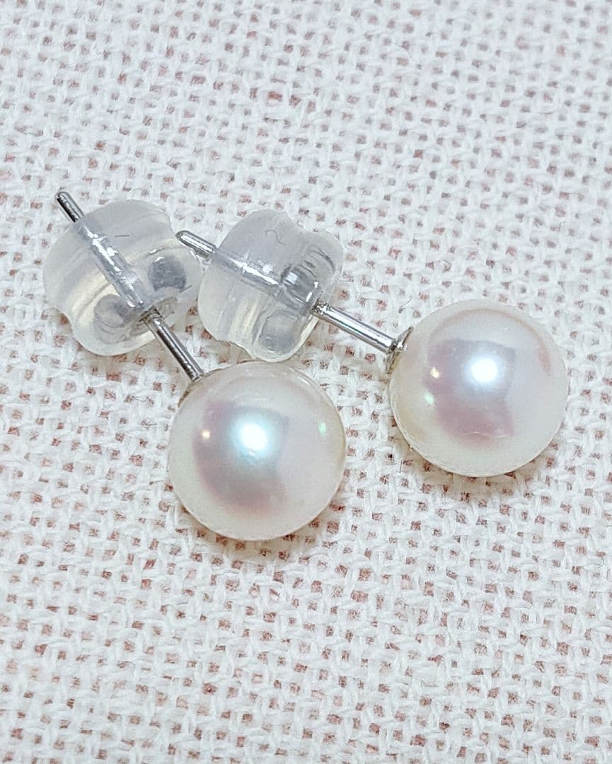 同梱 未使用品 k14WG あこや本真珠 ピアス