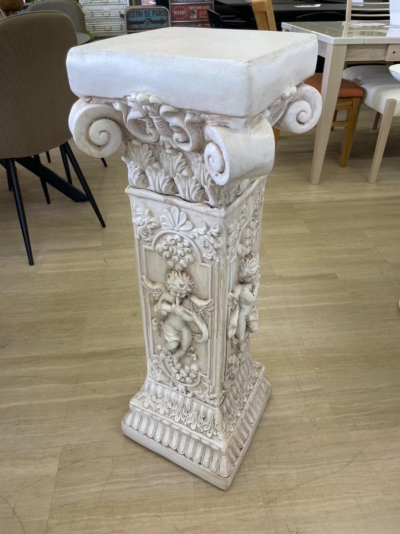 天使の花台 コラム コロン 置物 エンジェル オブジェ アンティーク クラシック