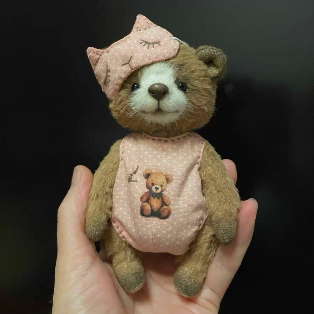 おやすみ寝るくま アーティストベア テディベア 海外作家様 ハンドメイド