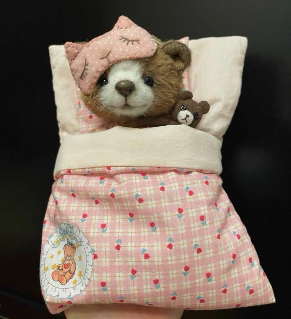 おやすみ寝るくま アーティストベア テディベア 海外作家様 ハンドメイド