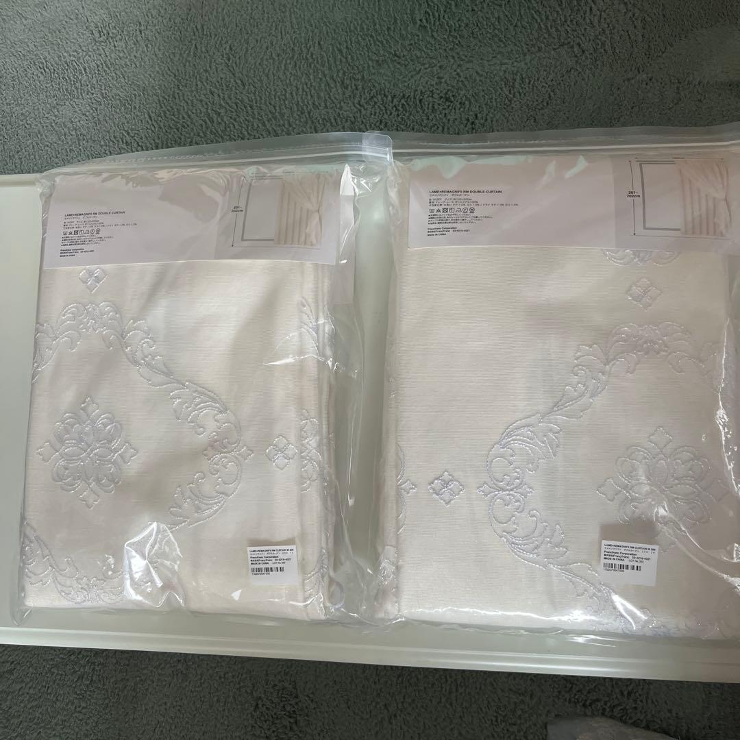 セツ太郎Francfranc ラメ×リマニフィ ダブルカーテン 2枚set