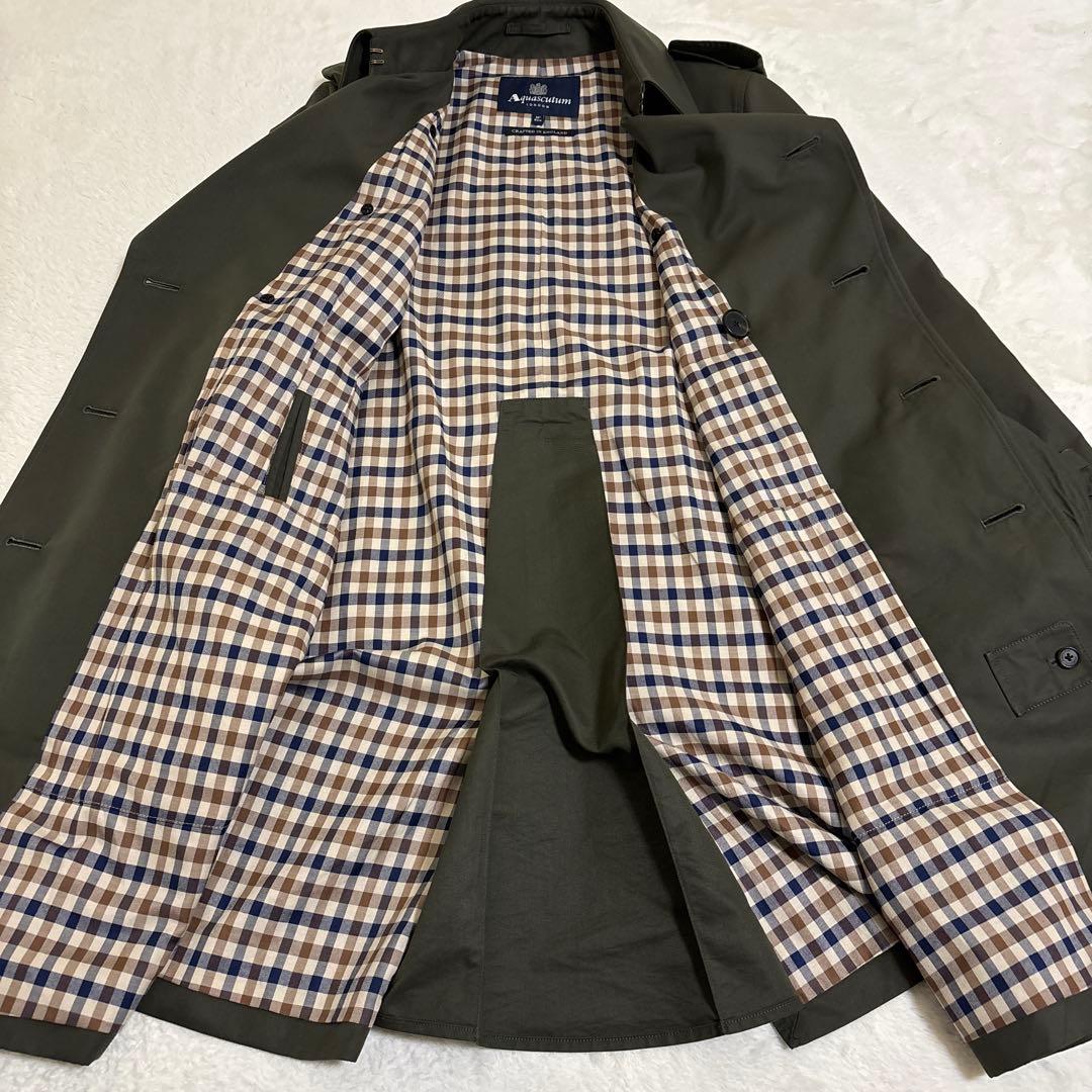 【美品】 Aquascutum トレンチコート メンズ36 英国製 国内正規品