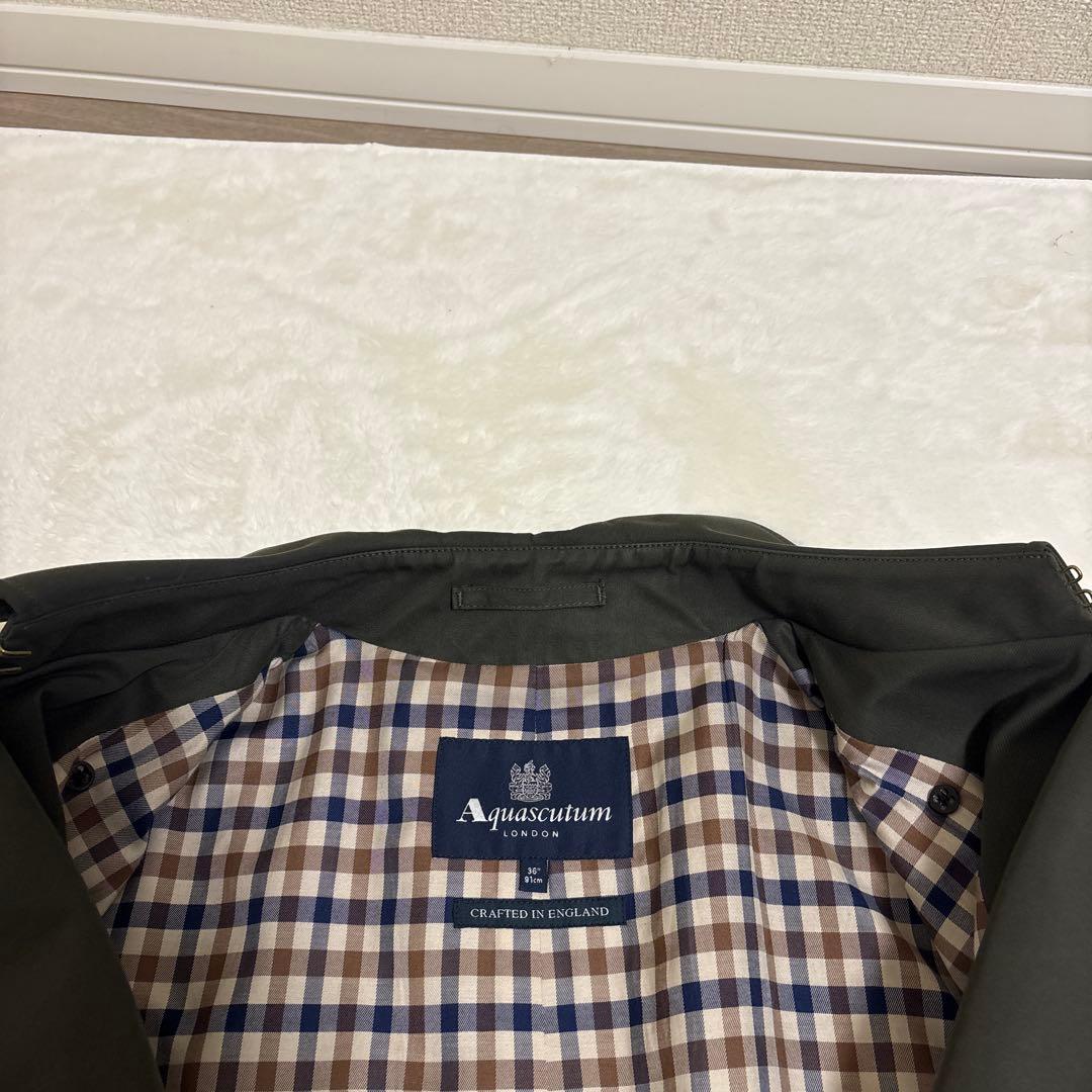 【美品】 Aquascutum トレンチコート メンズ36 英国製 国内正規品