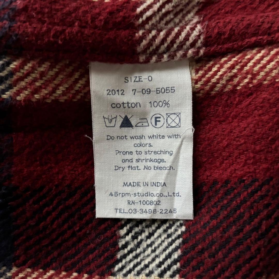 45R コットン100 ツイード　チェック　ワンピース　ワイドシルエット