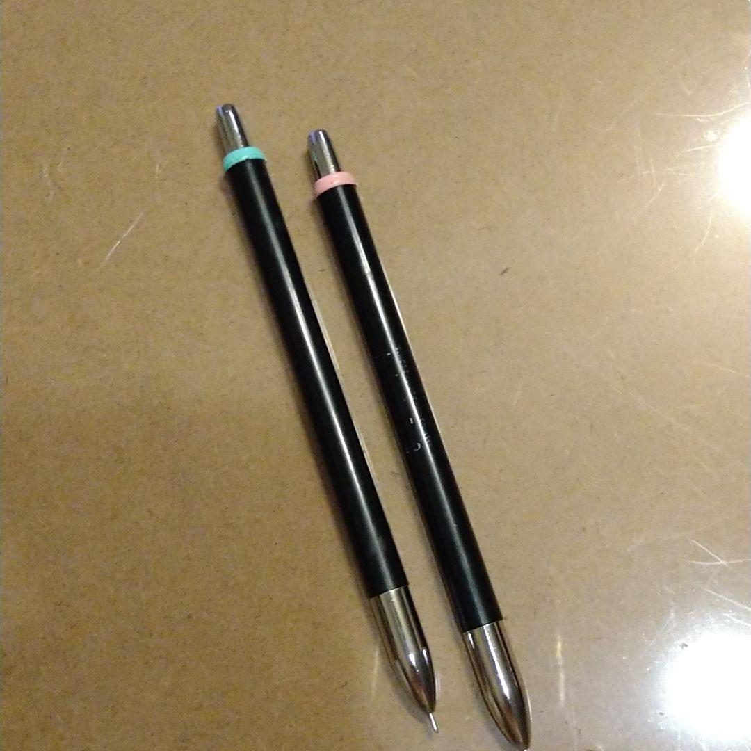 【レア物】★昭和のシャーペン★　40年前頃の物　グリーン、ピンクペア2本セット