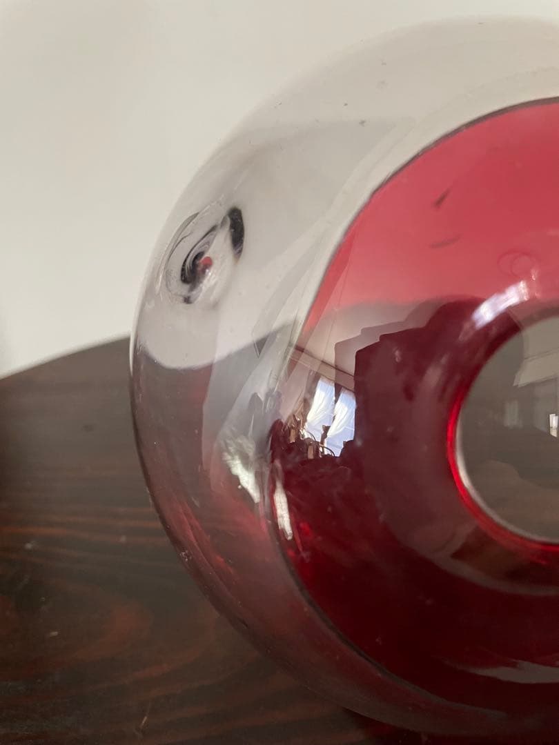 丸玉ガラス電笠　アンティーク　照明　骨董　戦前　昭和レトロ