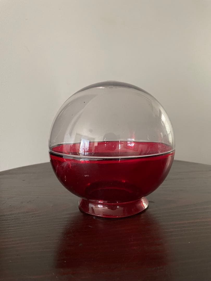 丸玉ガラス電笠　アンティーク　照明　骨董　戦前　昭和レトロ