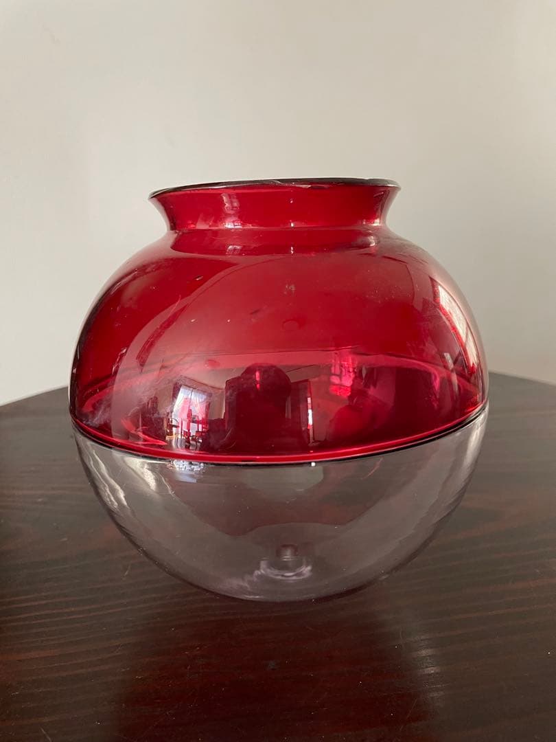 丸玉ガラス電笠　アンティーク　照明　骨董　戦前　昭和レトロ