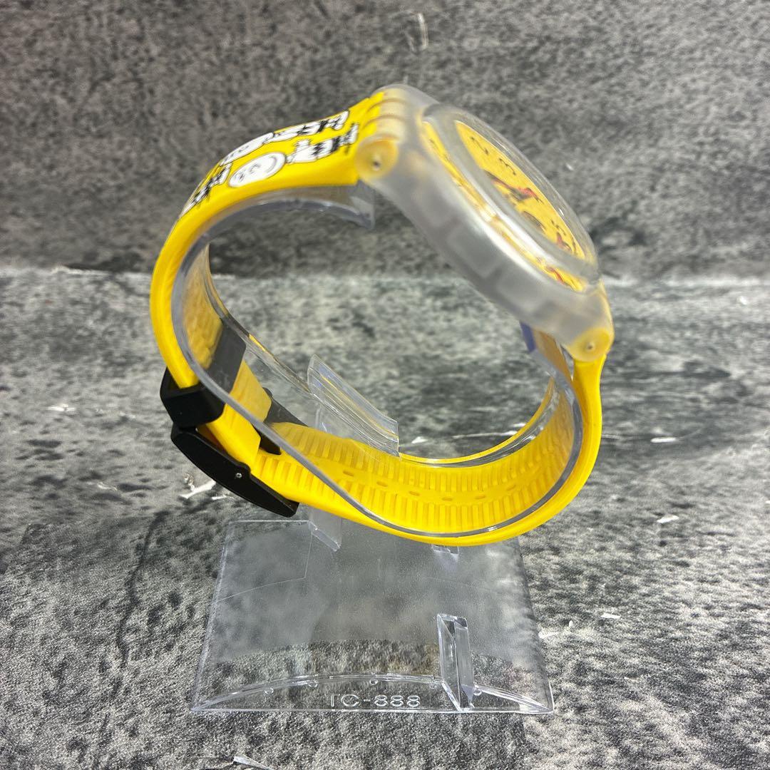 美品　スウォッチ　スヌーピー　ピーナッツ　時計　イエロー　チャーリーブラウン