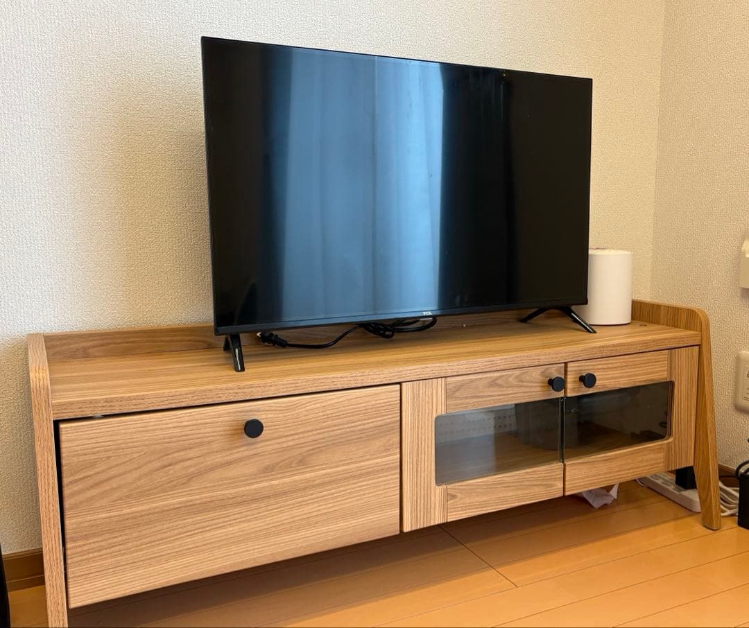 美品❗️ニトリ 北欧風テレビ台 テレビボード ナチュラルウッド仕上げ 113cm