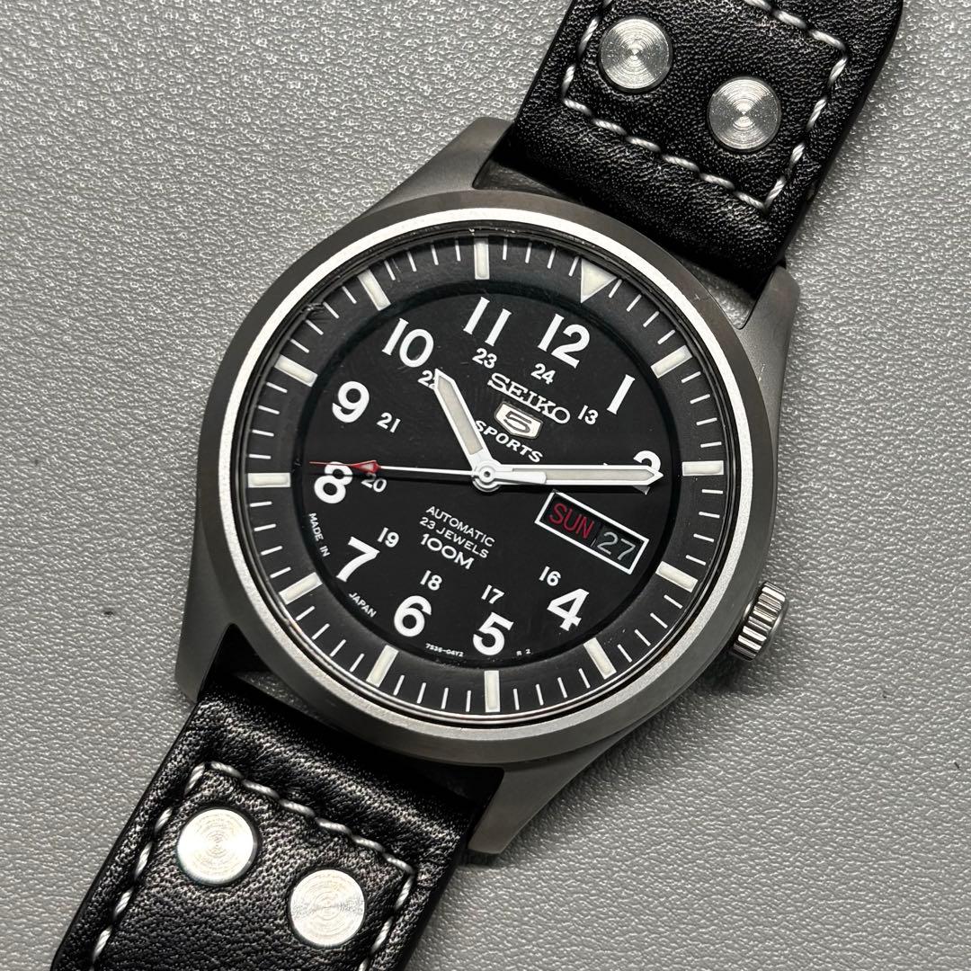 SEIKO5 SPORTS SNZG15K1 ミリタリー 7s36