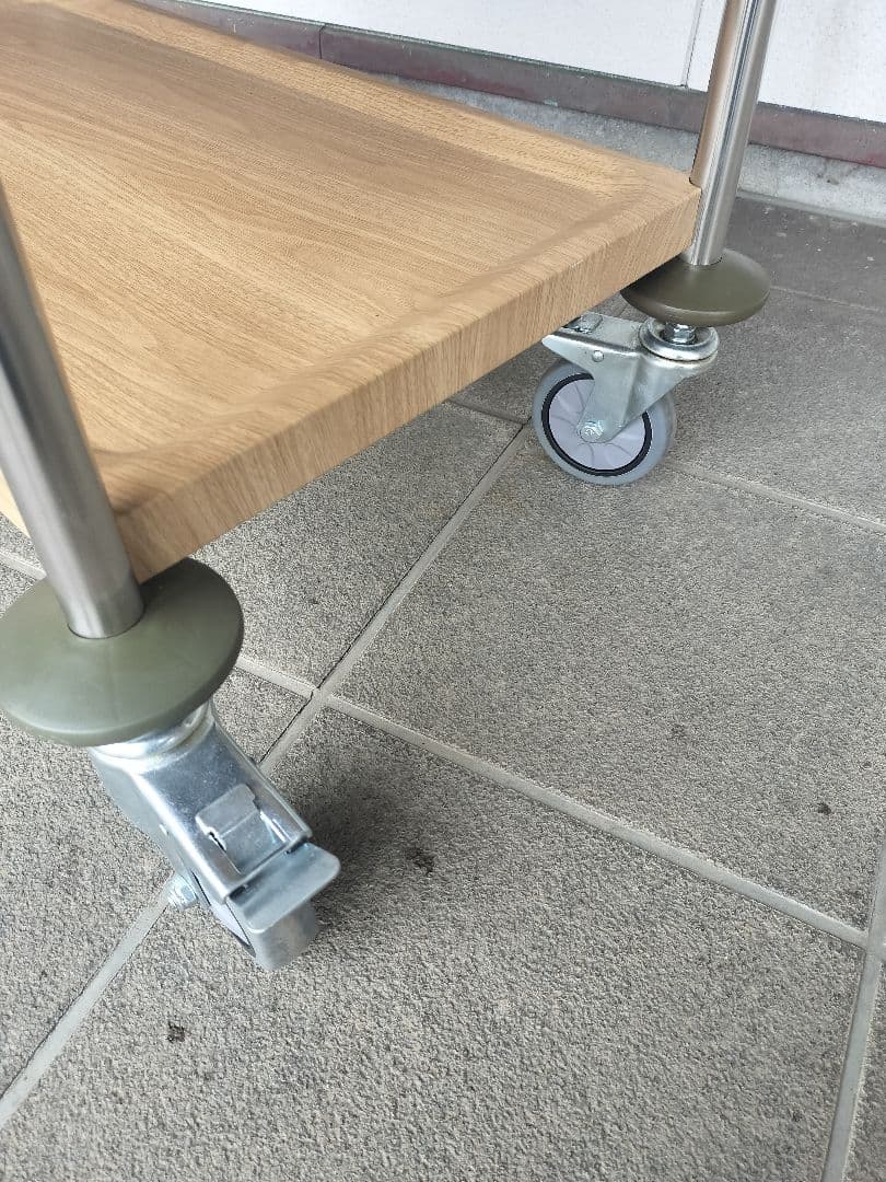 木目調のサービスワゴン　キッチンワゴン