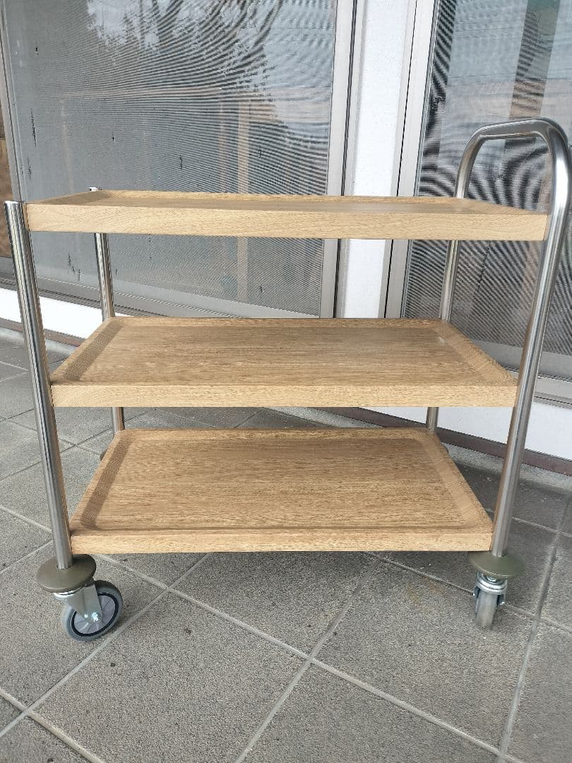 木目調のサービスワゴン　キッチンワゴン