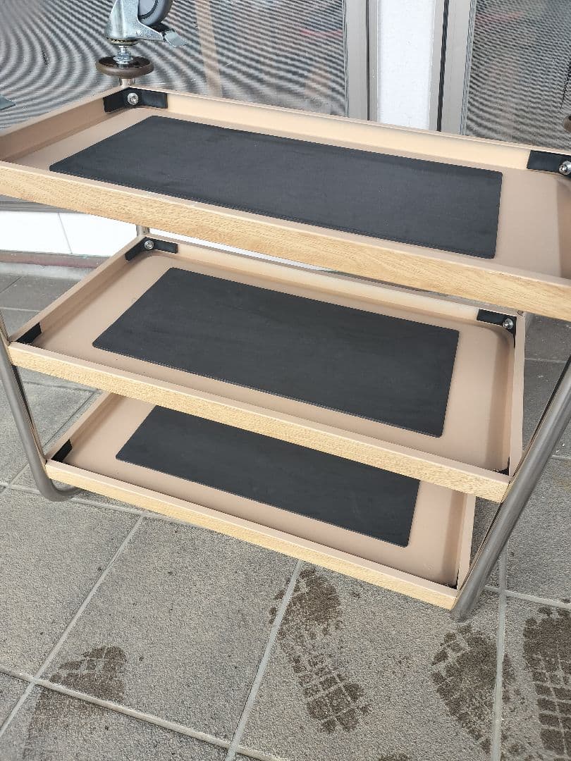 木目調のサービスワゴン　キッチンワゴン