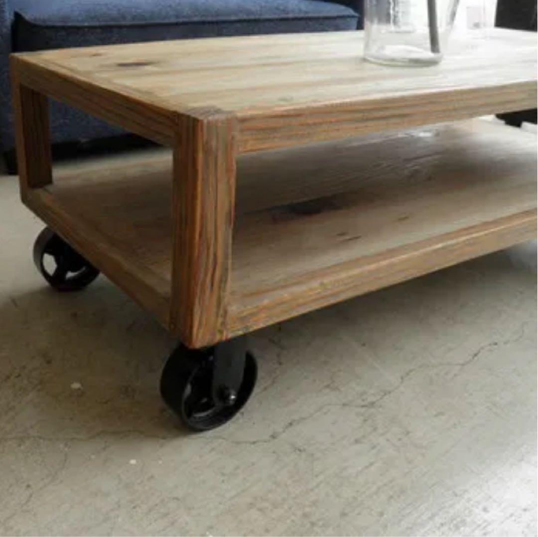 木製センターテーブル インダストリアルスタイル