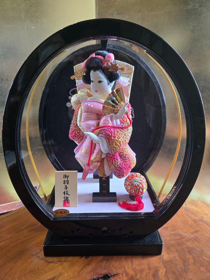 【展示品限り】正月飾り　羽子板　ケース飾り　※閉店セール　H17