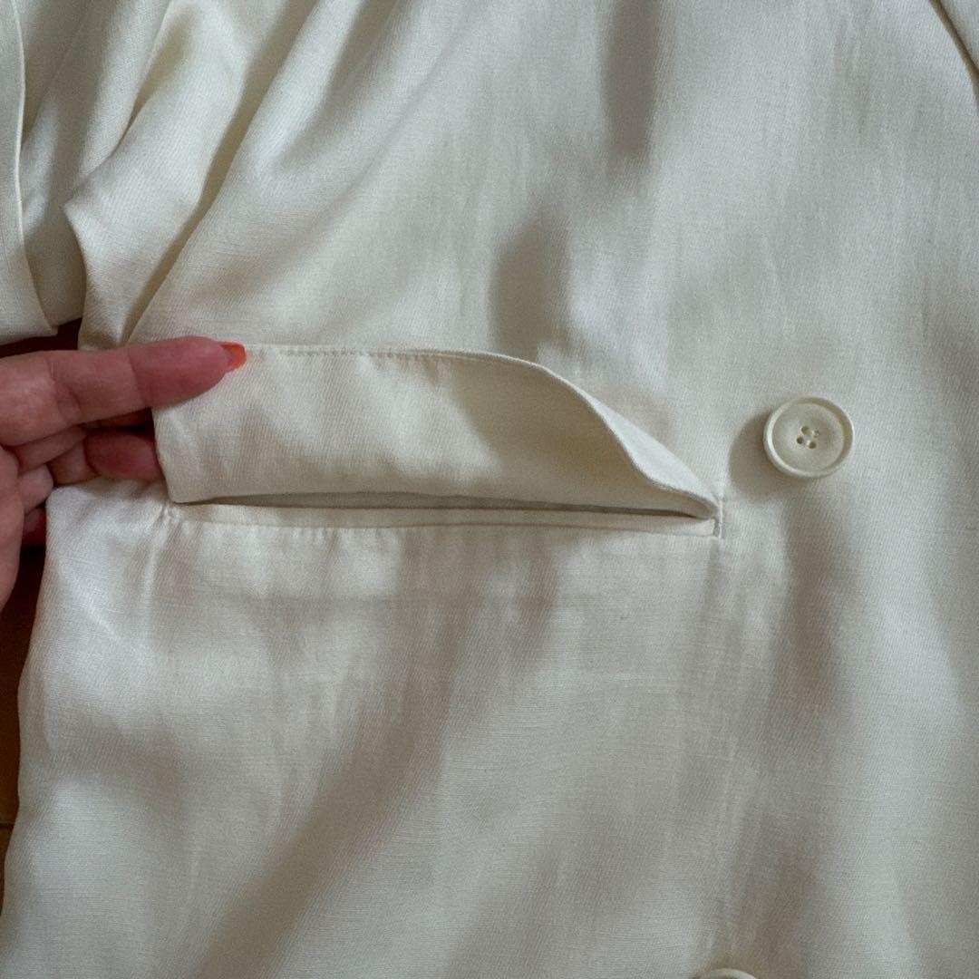 アダムエロペ　ショートシャツジャケット　キナリ　完売アイテム　オーバーサイズ