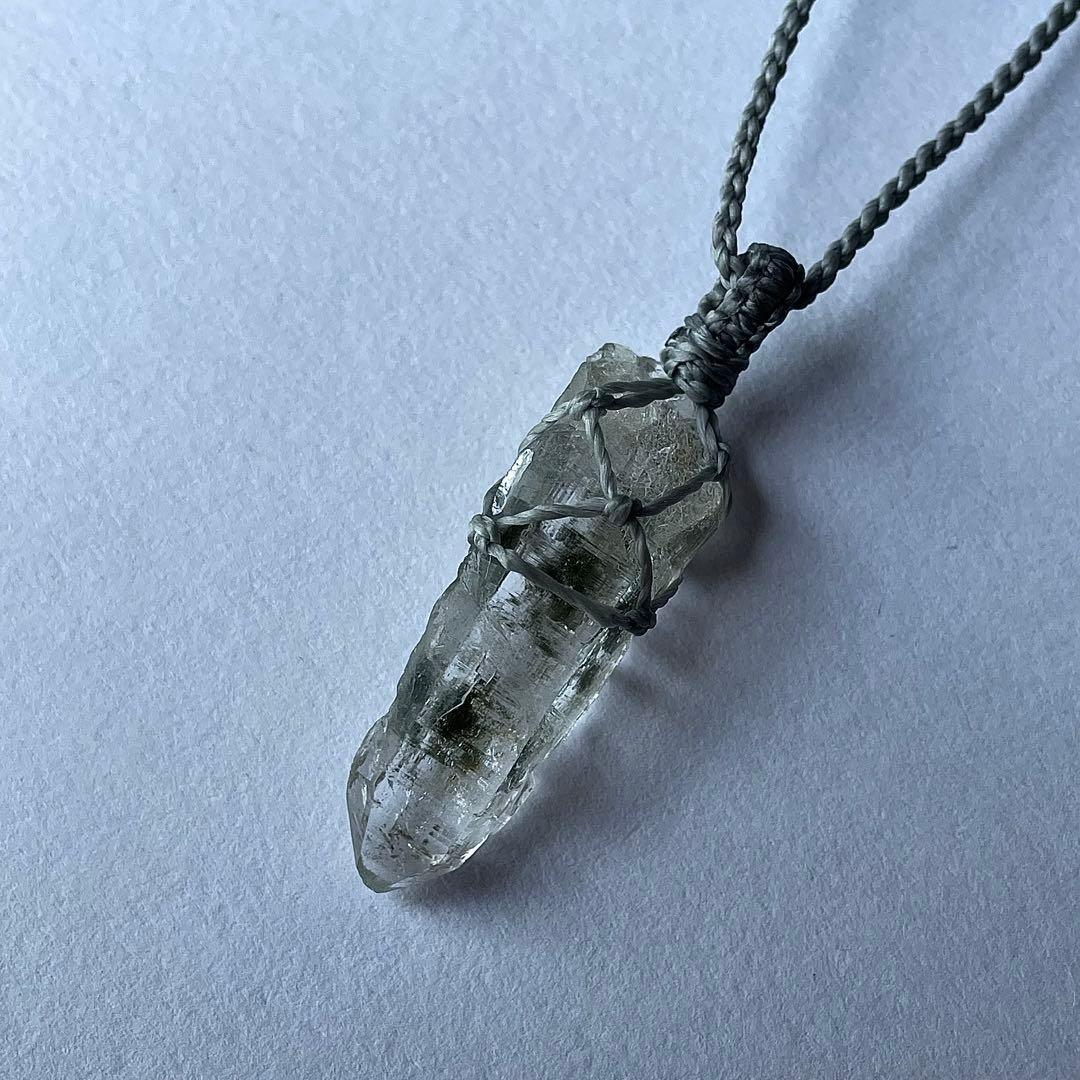 ヒマラヤ水晶 ガネッシュヒマール ＊ マクラメペンダント ネックレス 13