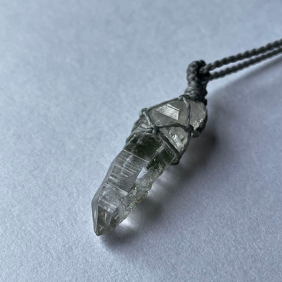 ヒマラヤ水晶 ガネッシュヒマール ＊ マクラメペンダント ネックレス 13