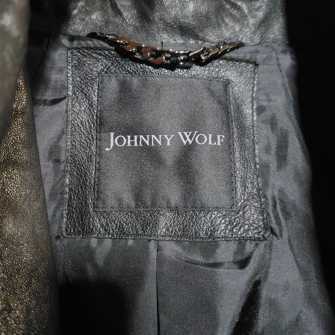 sandwich Johnny Wolf ドレープレザージャケット 変形襟