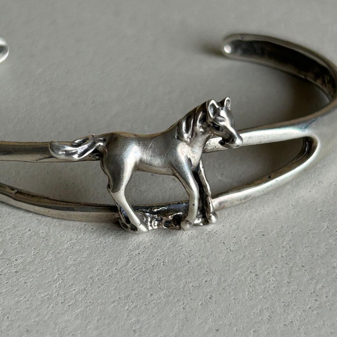 アクセサリー vintage Silver Horse Cuff Bracelet