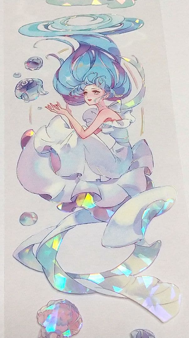 J1086＃海洋少女(贝壳光)LAPUTA切り売り海外人物マステ女の子