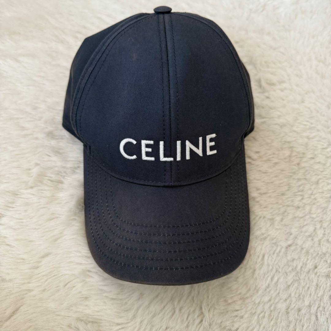 CELINE ネイビーキャップ M